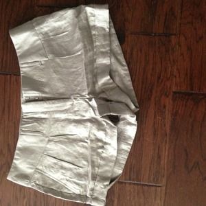 Metallic silver shorts