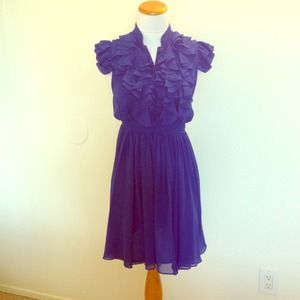 REDUCED!! Blue Ruffle Front Dress