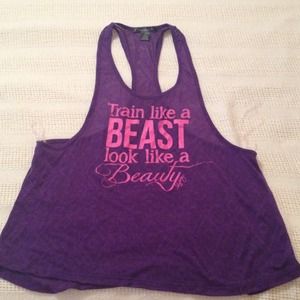 purple train like a beast tank - size large