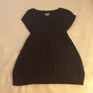 brown mudd knitted top - size large