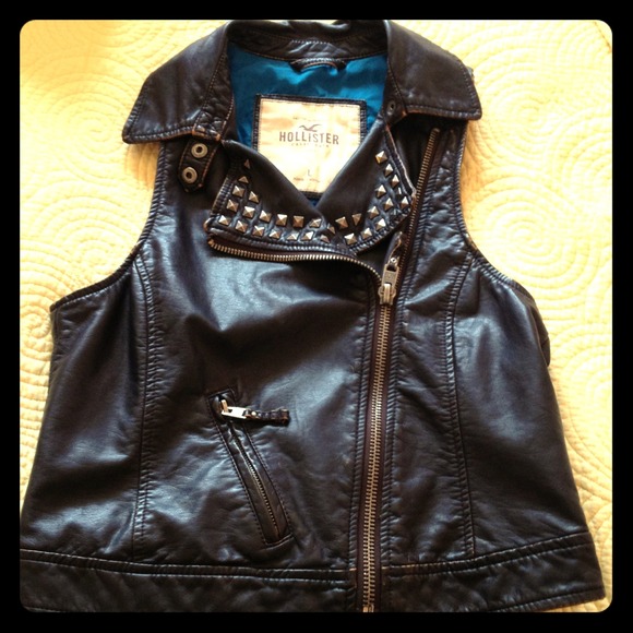 Hollister leather vest