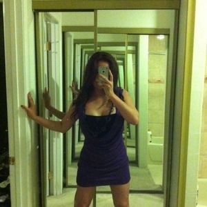 New purple/black dress with a necklace accent.