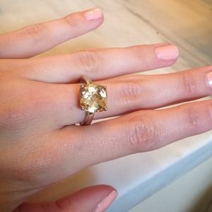 Cocktail ring- champagne colored stone