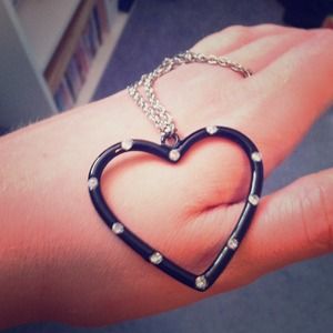 Heart and gem necklace