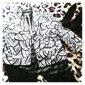 Reduced Rafaella Black and White Blazer / Jacket