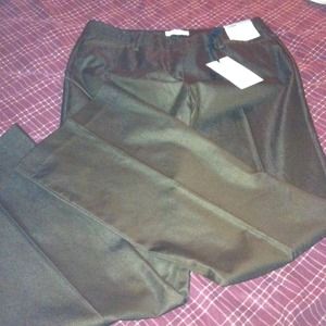 Brown bootcut stretch pants