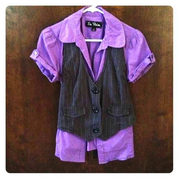 2pc shirt with vest