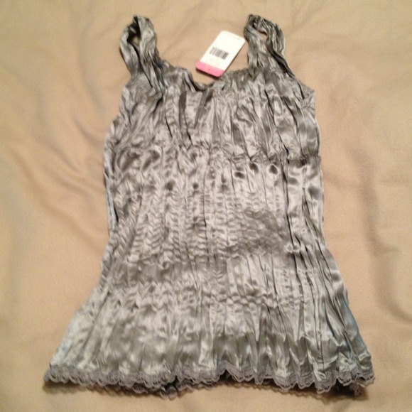 {Reduced} NWT Sigrid Olsen silver top - Picture 3 of 3