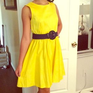 Yellow skater dress (med)