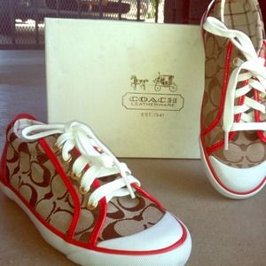 SOLD Coach red shoes REDUCED
