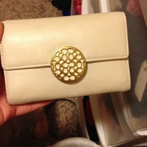 Coach off white and gold wallet
