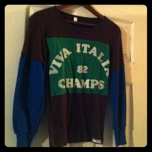 Viva italia champs upcycled shirt