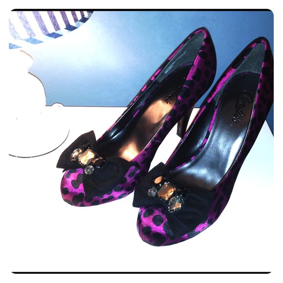 Purple Cheetah Print Heels