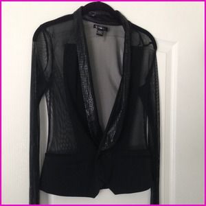 ❤📛ON HOLD📛 Black Faux Snake Skin and Net Jacket❤