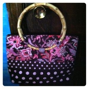 Belvah pink and brown handbag