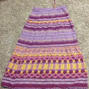 Patterned Maxi Skirt