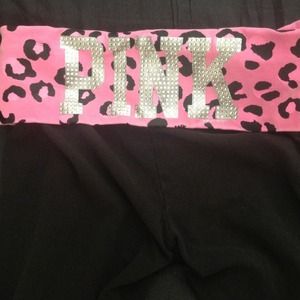 Victoria's Secret pink crop yoga pants