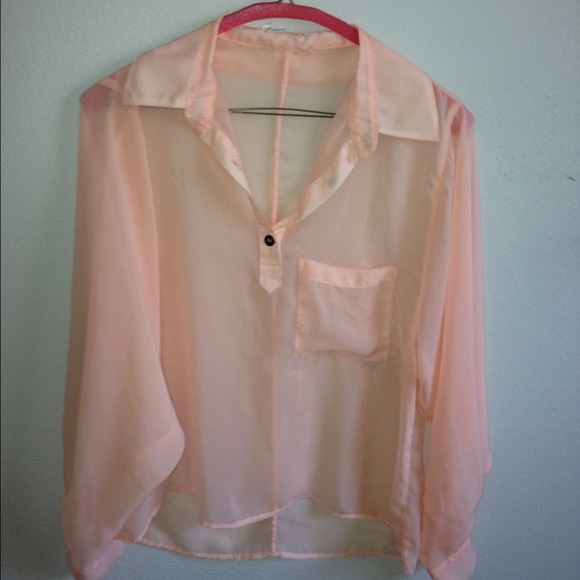 #SOLD as#bundle of 2 See Through long sleeve top - Picture 2 of 4