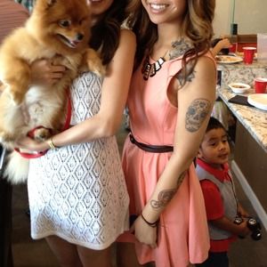 Pink Dress with belt