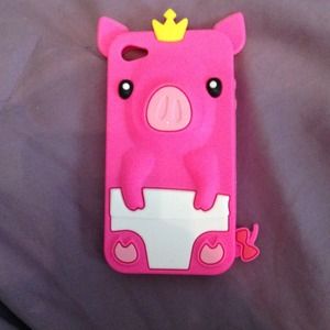 Hot pink pig case