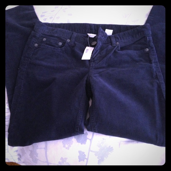 NWT JCrew navy corduroy matchstick pants