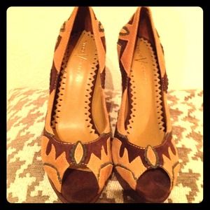 Vince Camuto cutout suede pumps, reduced