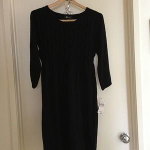 Black knee length cocktail dress