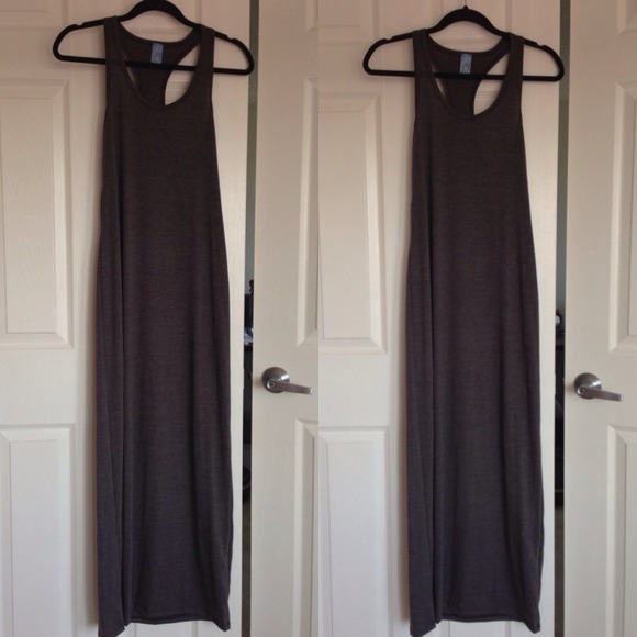 ❤Bundled❤New - Charcoal Racer Back Maxi Dress