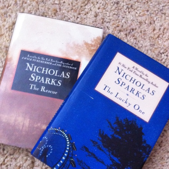 two hard back classic Nicholas Sparks books.