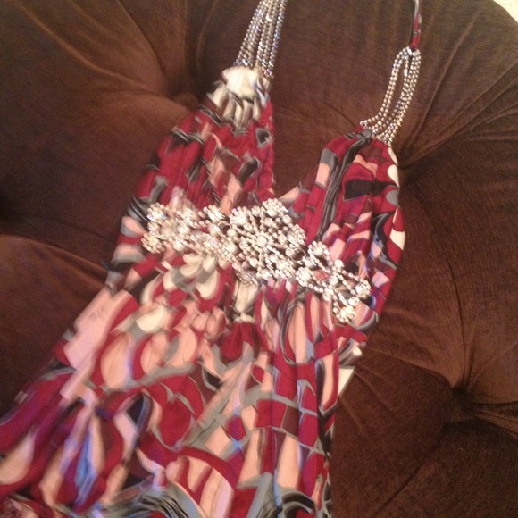 Rhinestone halter top