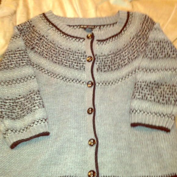 NY&C gray qtr sleeve sweater. Size L
