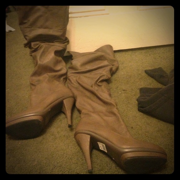 Over the knee slouchy boots!