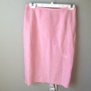 Ann Taylor factory store pink linen pencil skirt