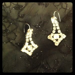 Rhinestone drop earrings