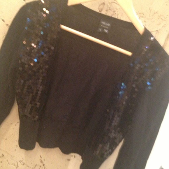 Black sequin bolero jacket