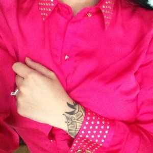 Pretty magenta studded long sleeve