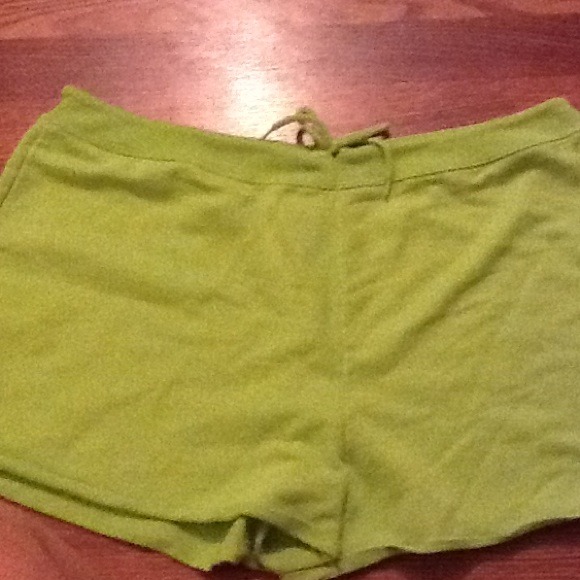 Ladies lime green comfy shorts