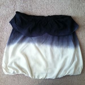 Fade to white strapless top
