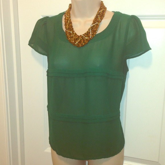 Green sheer top