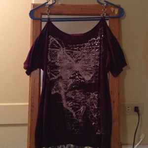 Purple Julie's Closet Open Shoulder With Chain