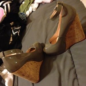 REDUCED!! Gray Wedges with buckle