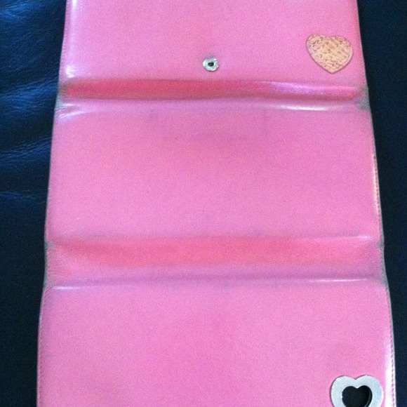 Pink leather love cat wallet - Picture 3 of 4