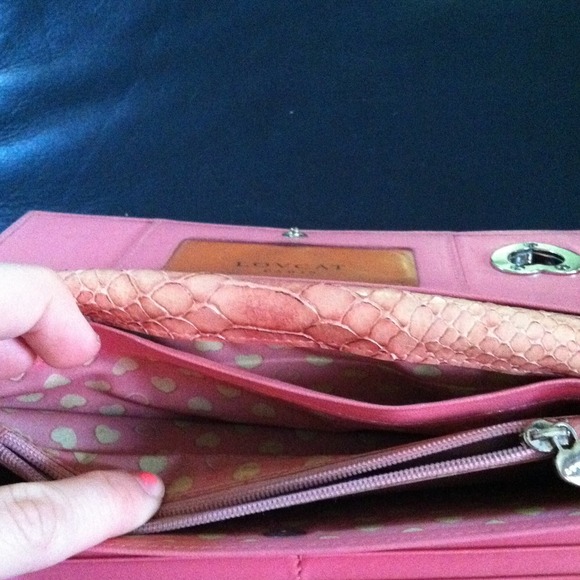 Pink leather love cat wallet - Picture 4 of 4