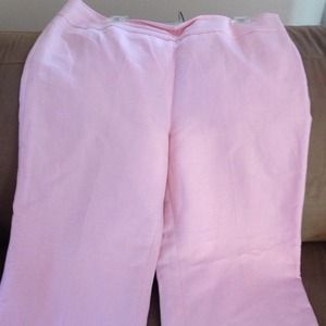 Fully lined wide leg pink linen pants