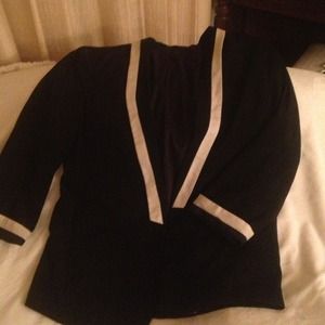 Express black blazer with white accent trim