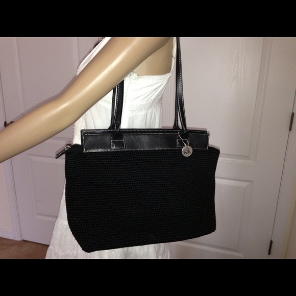 Black knitted bag