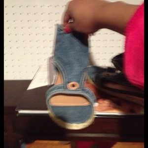 Brand new denim sandals