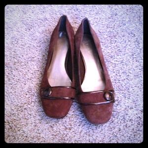 REDUCED! Brown suede flat shoes
