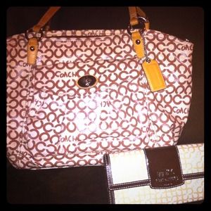 Vintage coach handbag&wallet