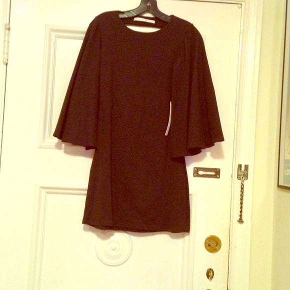 Susana Monaco chocolate bell sleeve mini dress
